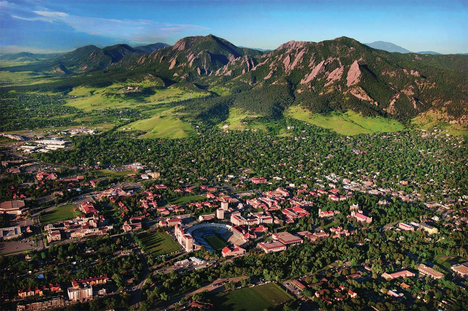 Aerial view of campus