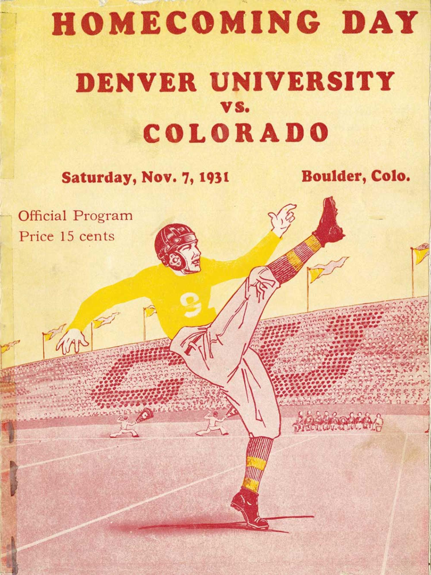 Homecoming program, Nov. 7, 1931