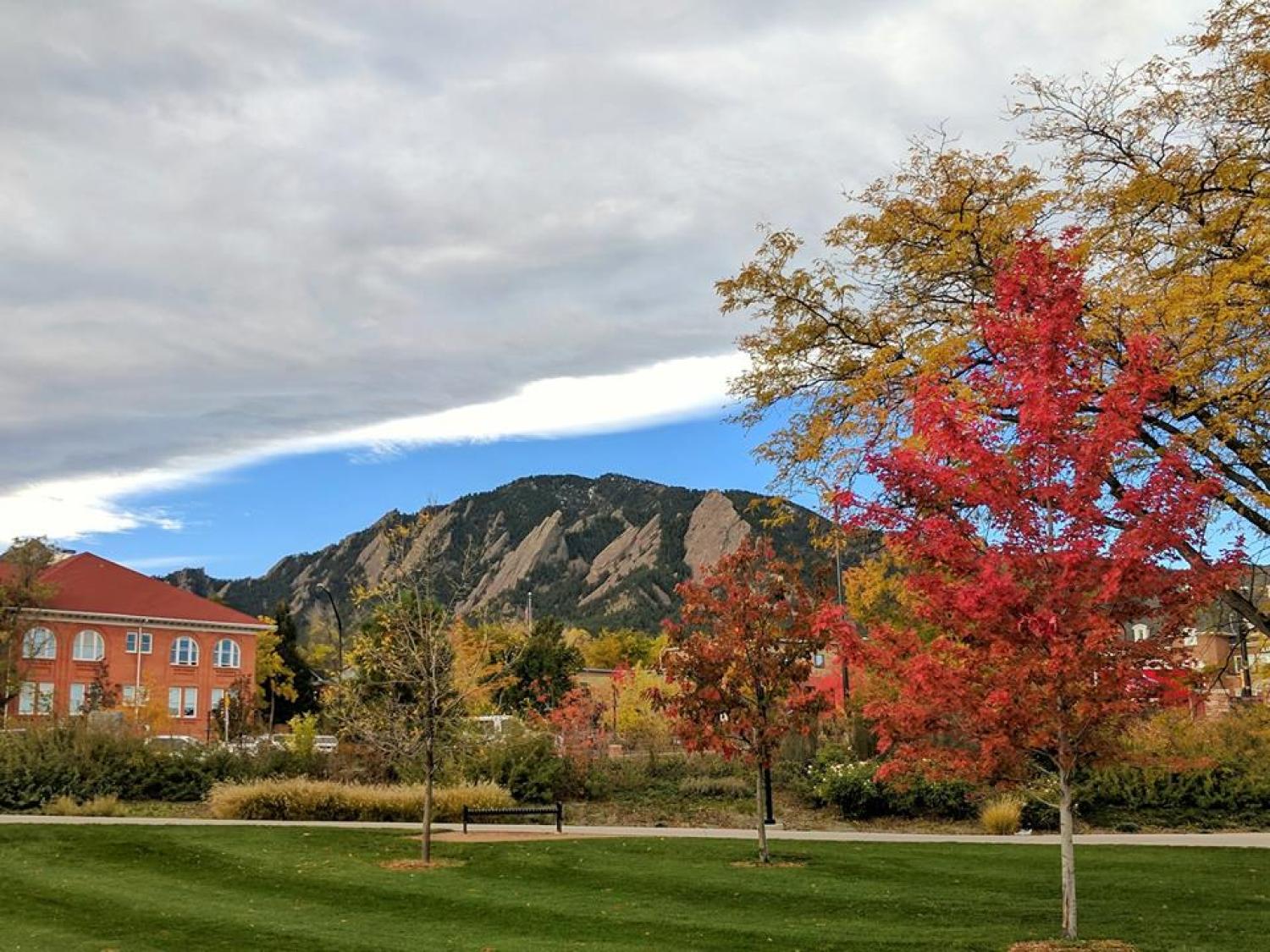 flatirons and fall colors