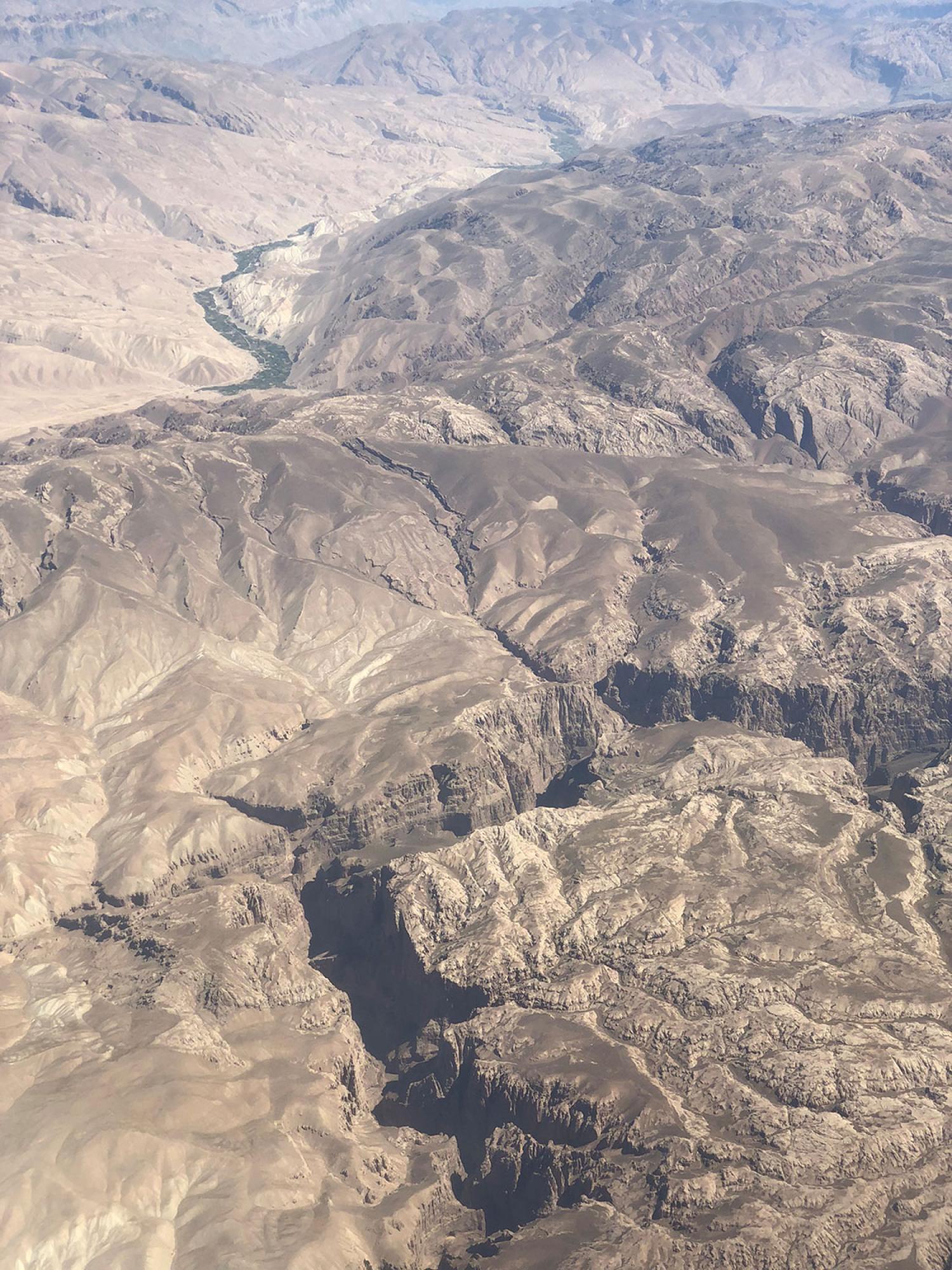 Afghanistan landscape aerial