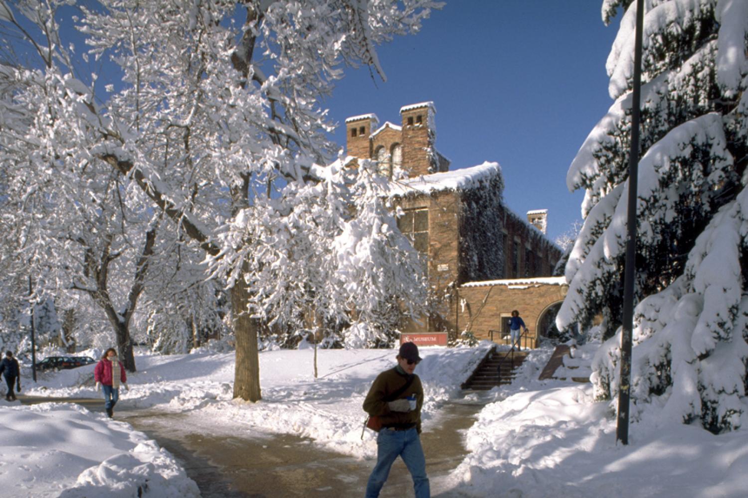 campus in snow