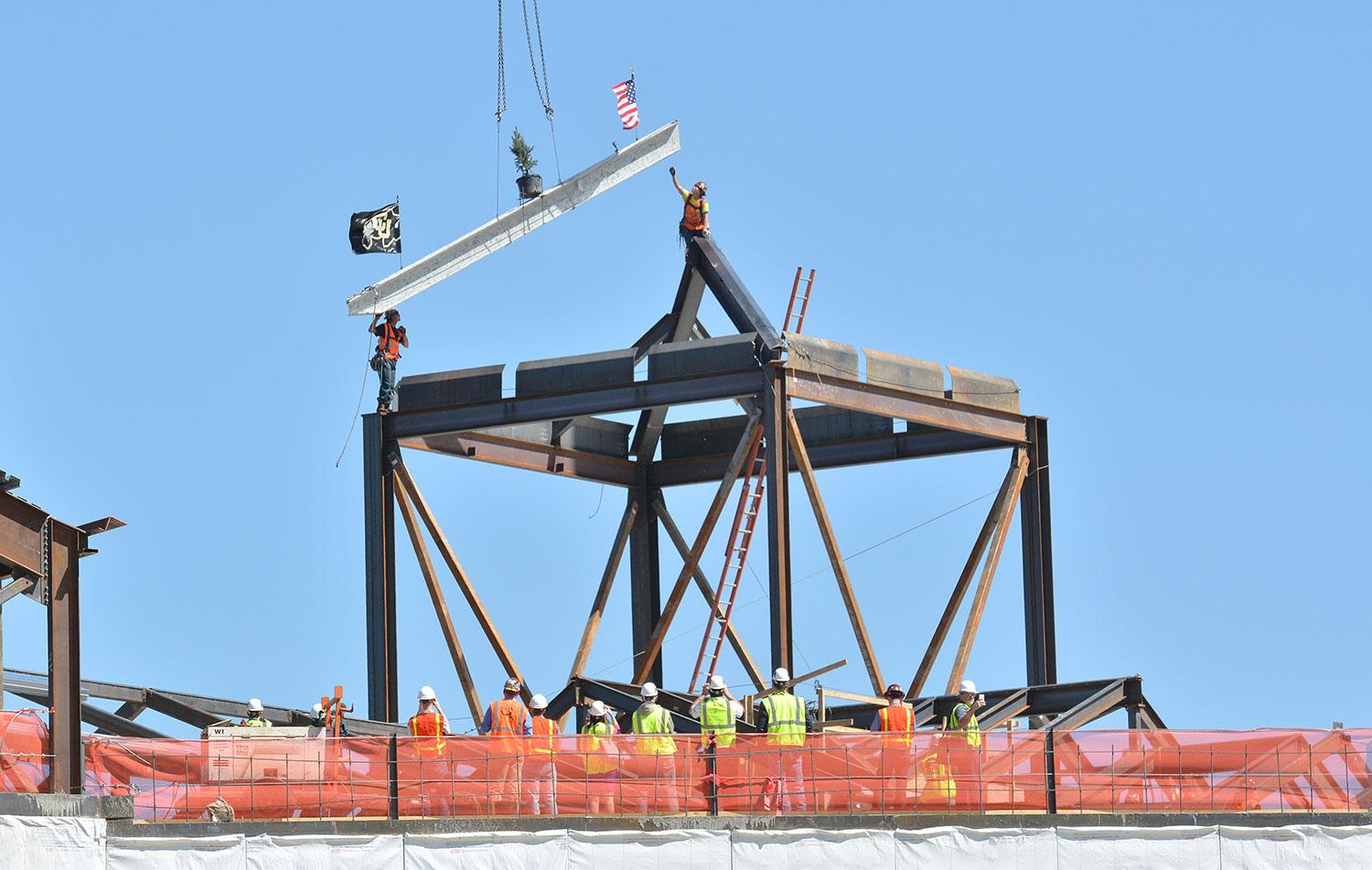 Topping-off ceremony at Folsom Field