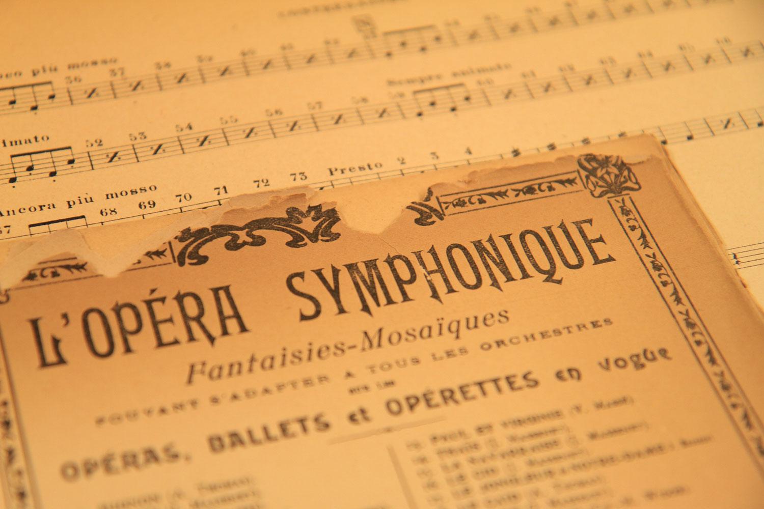 Music sheets close-up