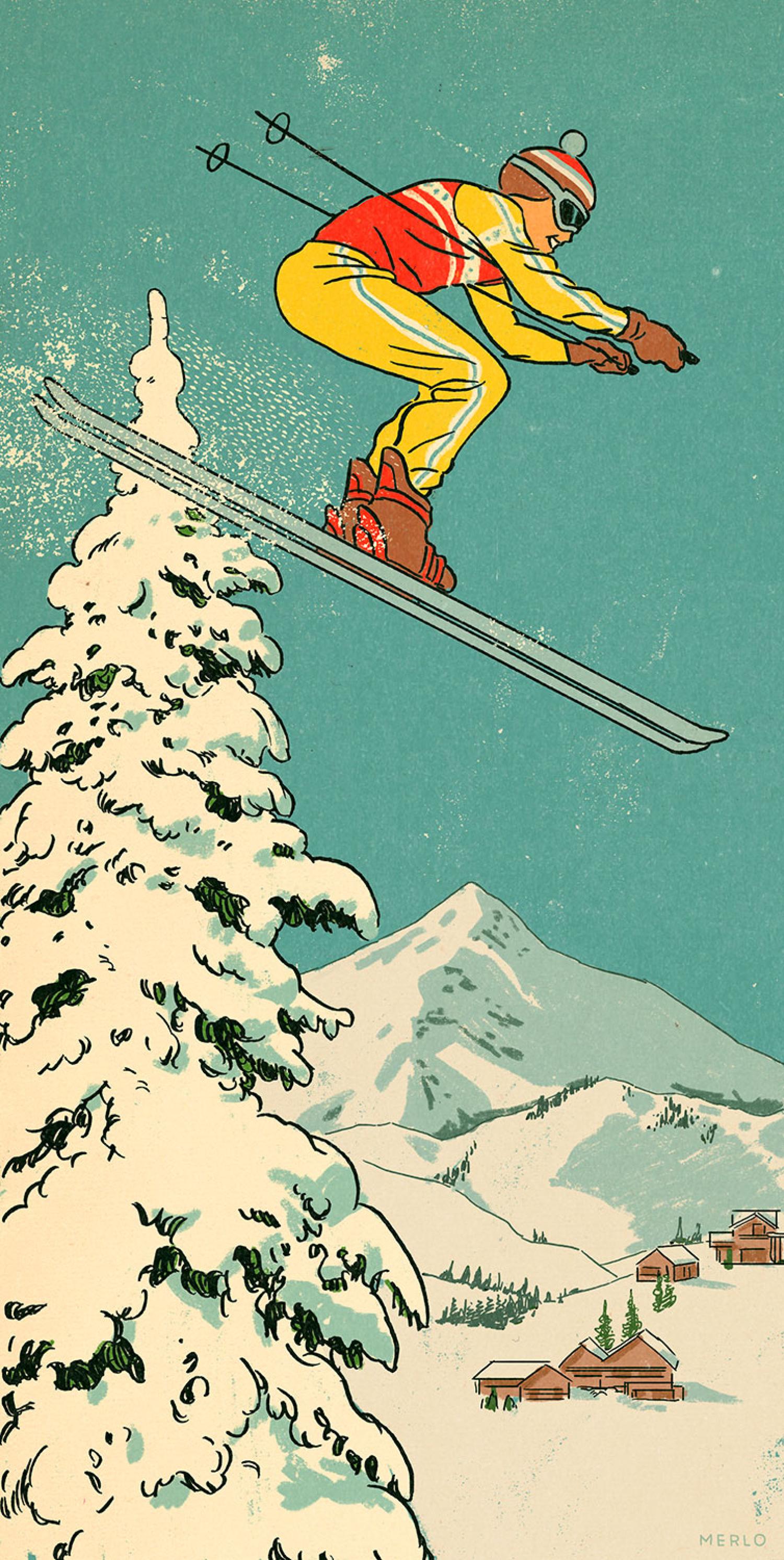 skier illustration