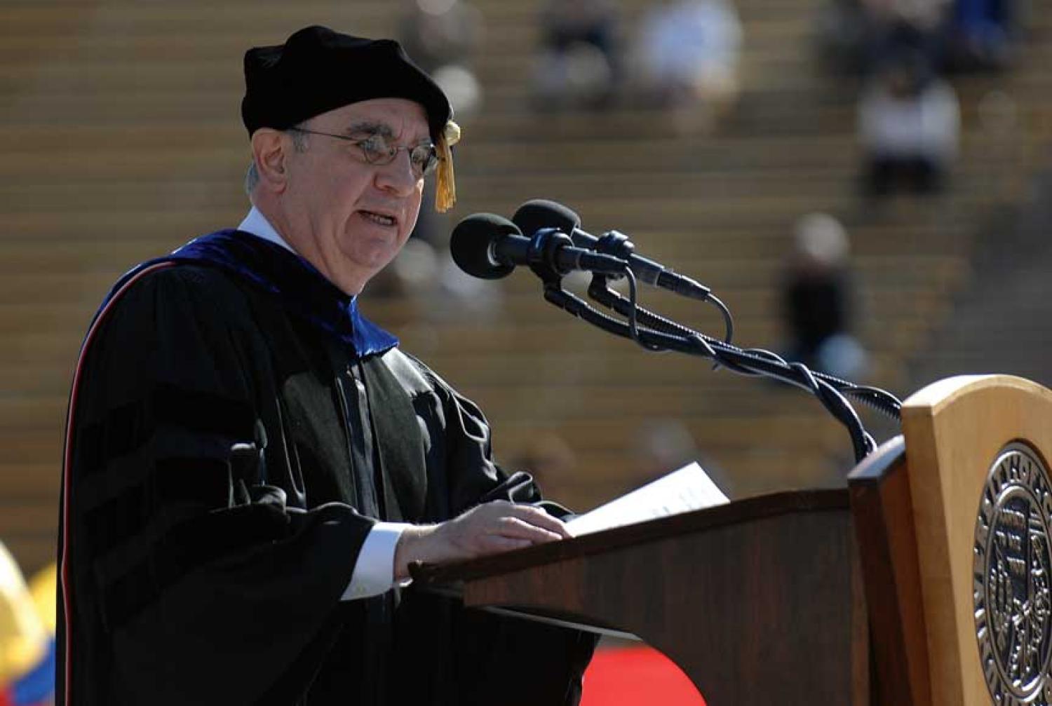 distefano speaking at commencement