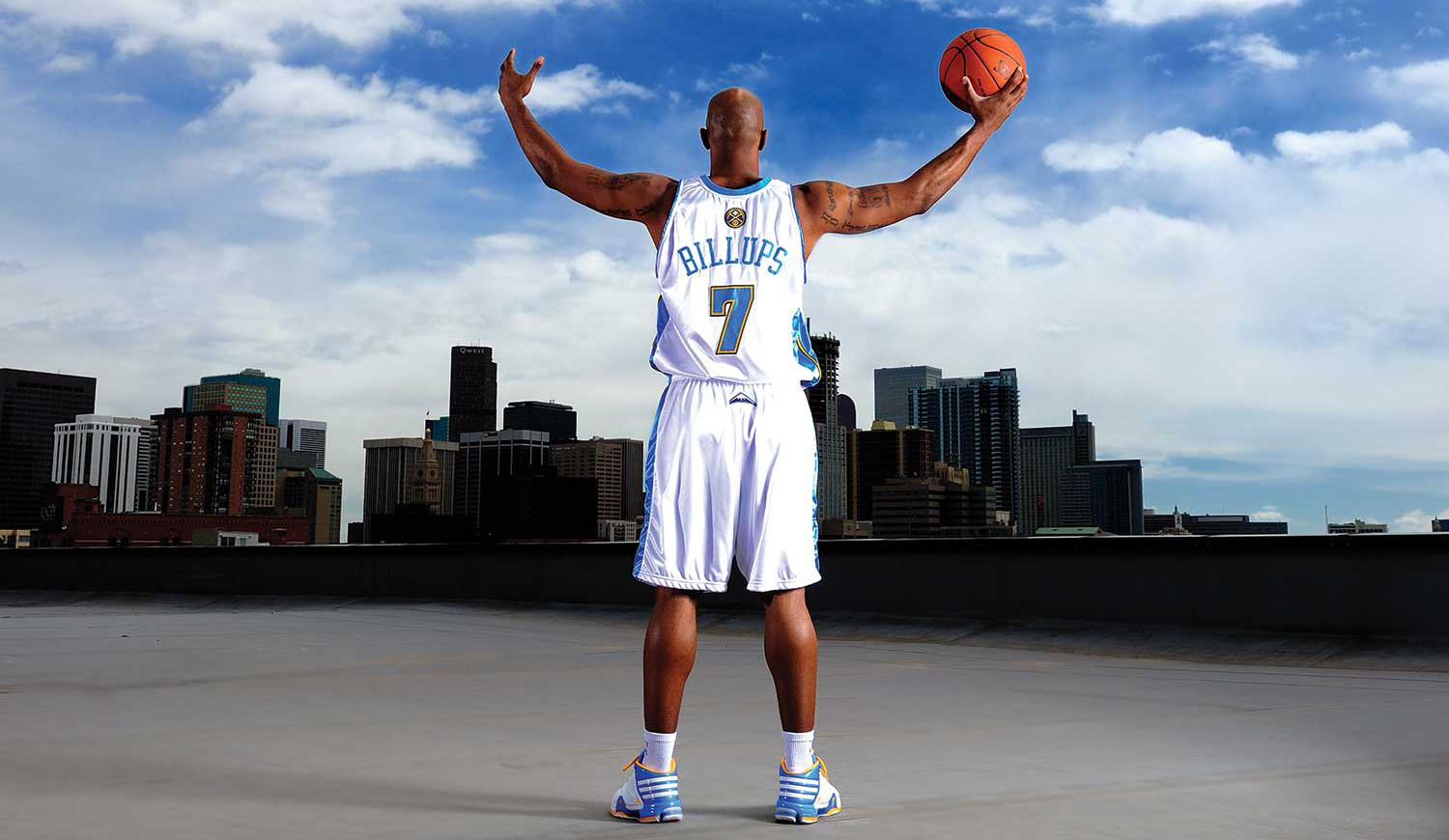 Chauncey Billups in parking lot