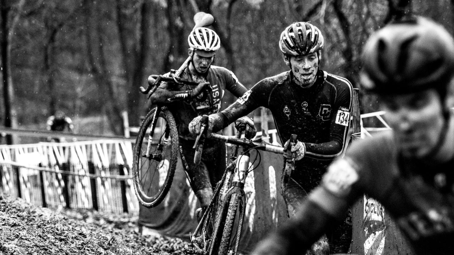 Grant Ellwood during a bike race
