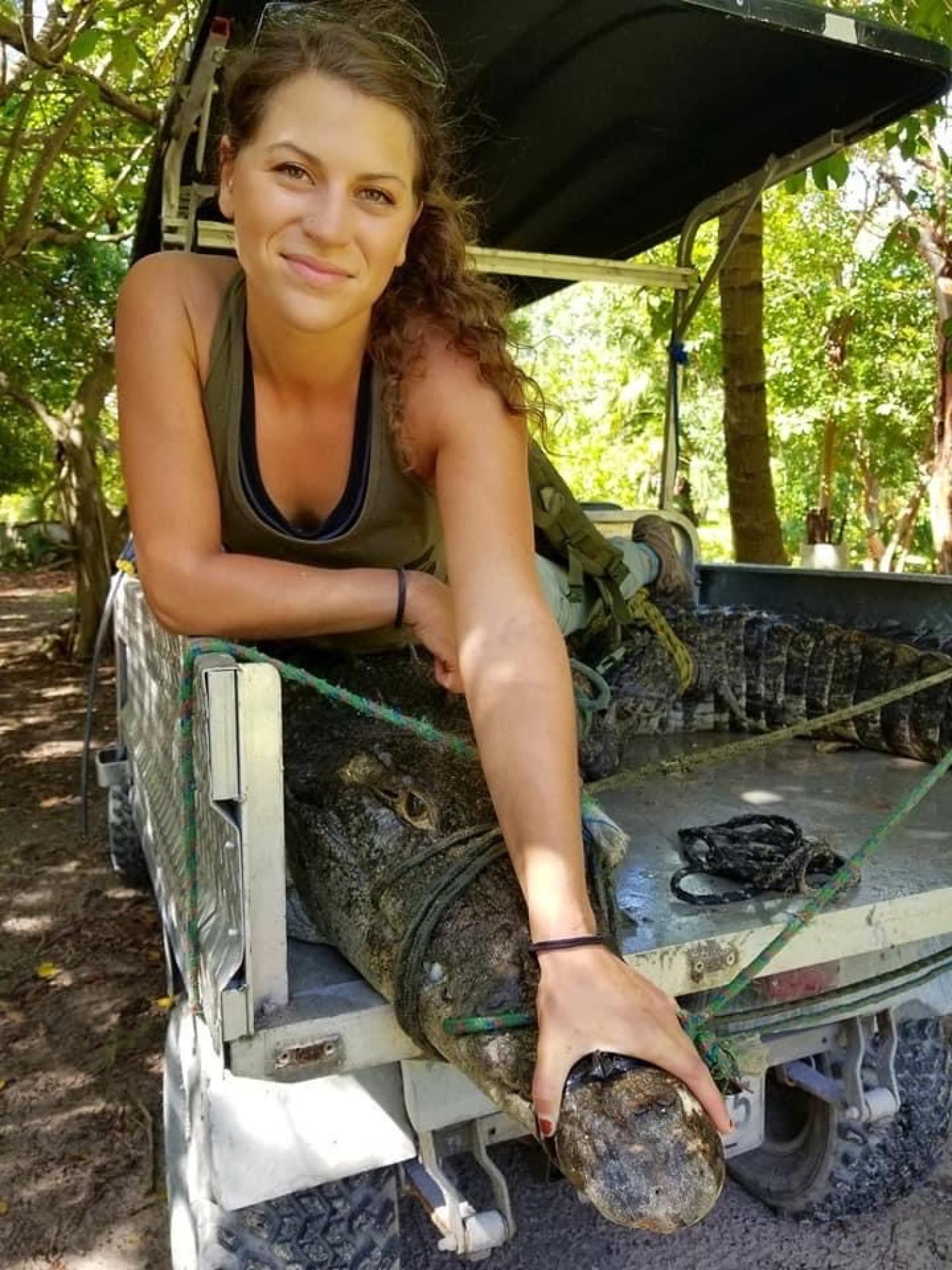 Manzi with a Crocodile