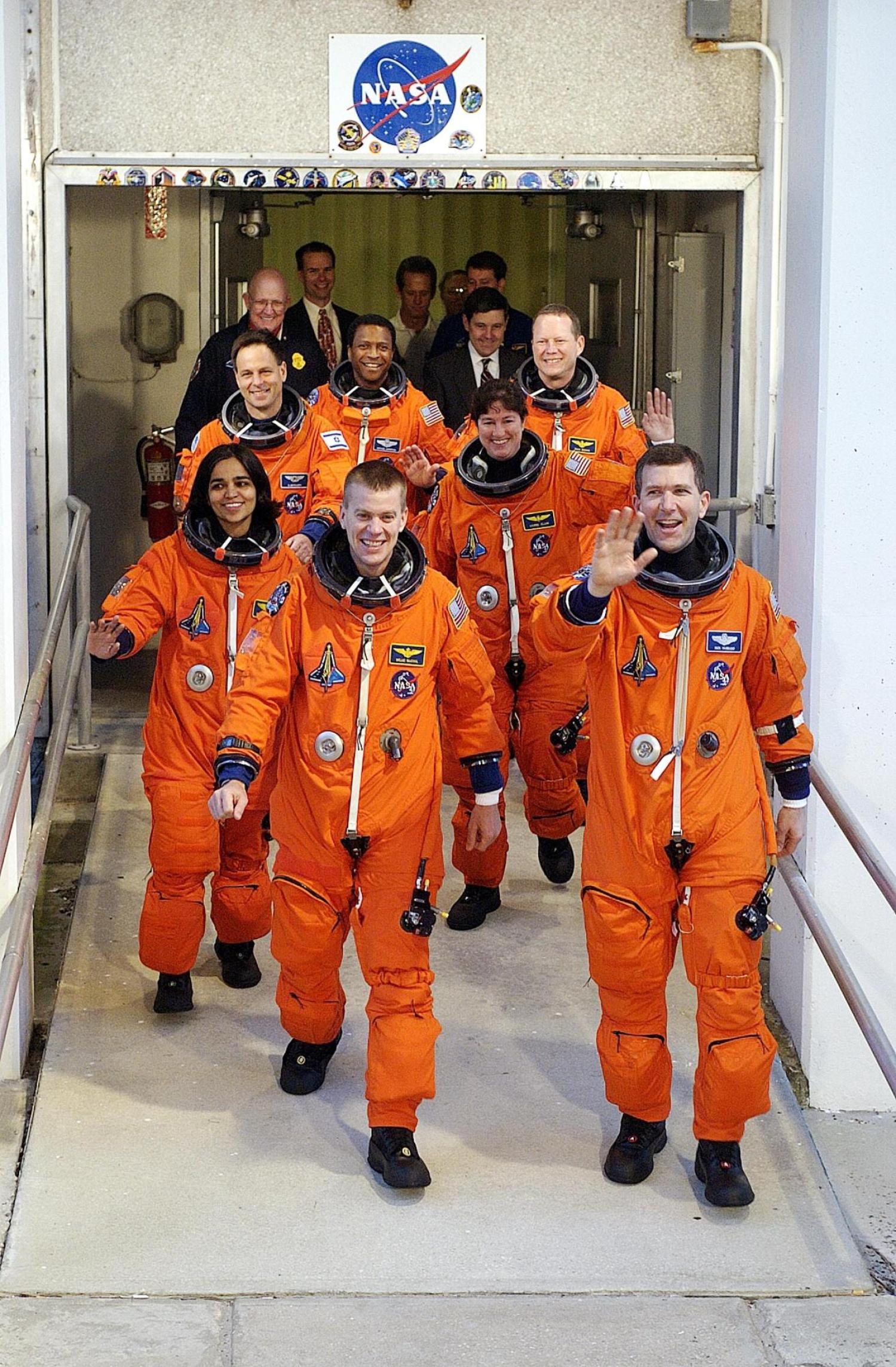 Kalpana Chawla and her NASA crew