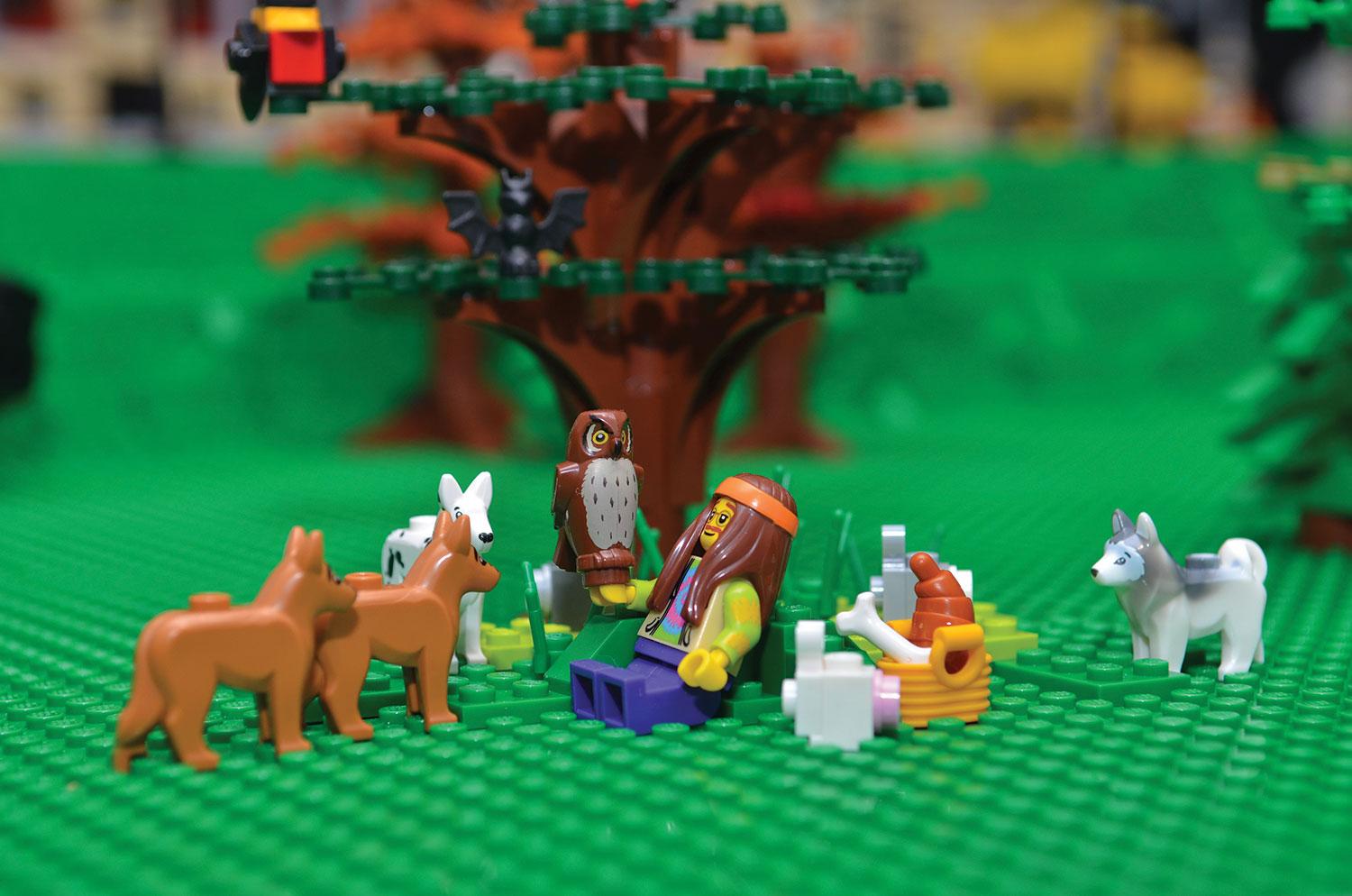 LEGO man with wildlife