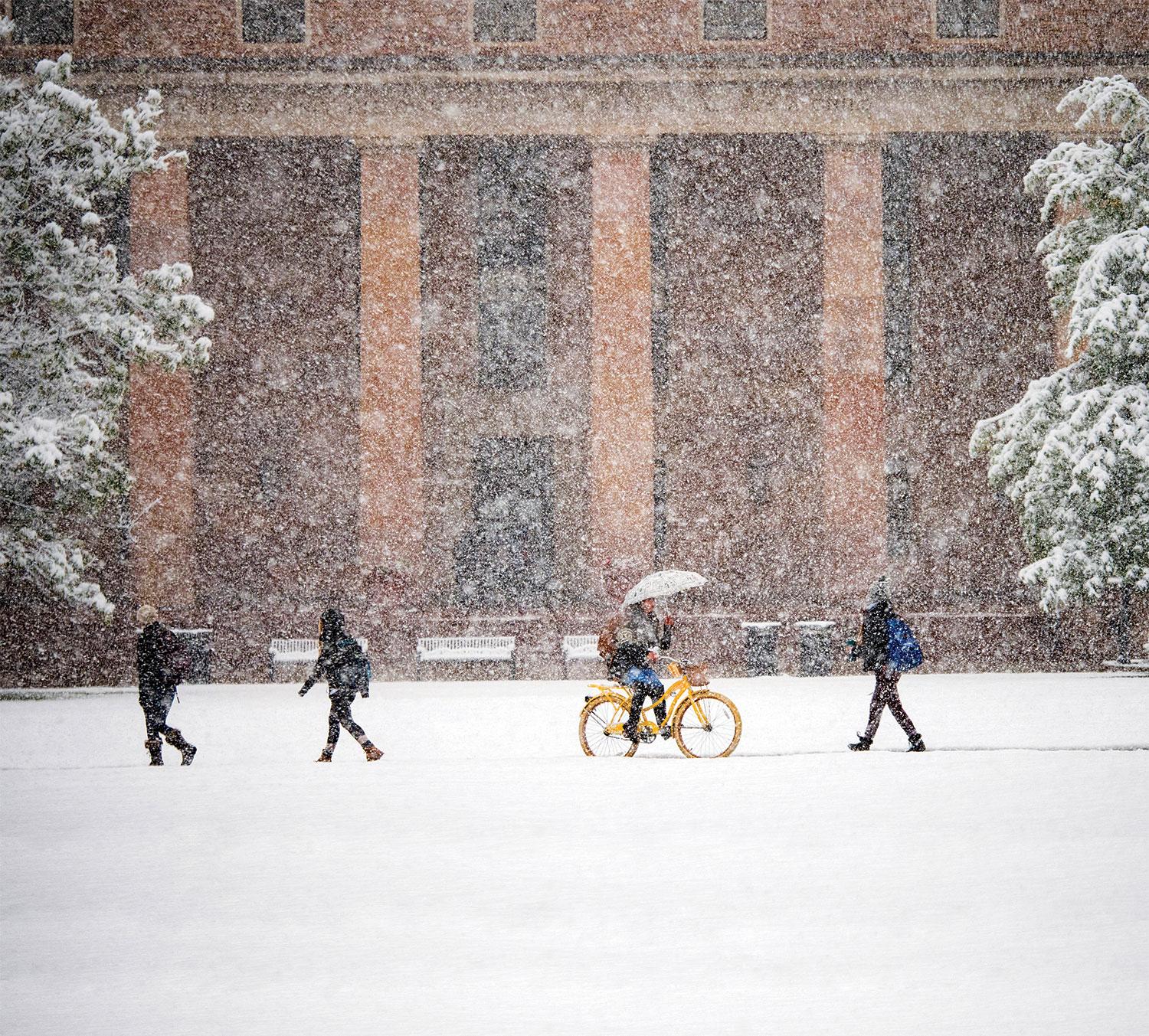 snow on campus