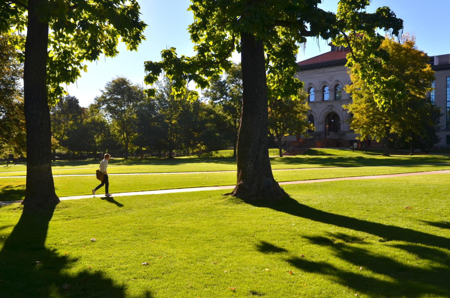 Norlin Quad across from Guggenheim building