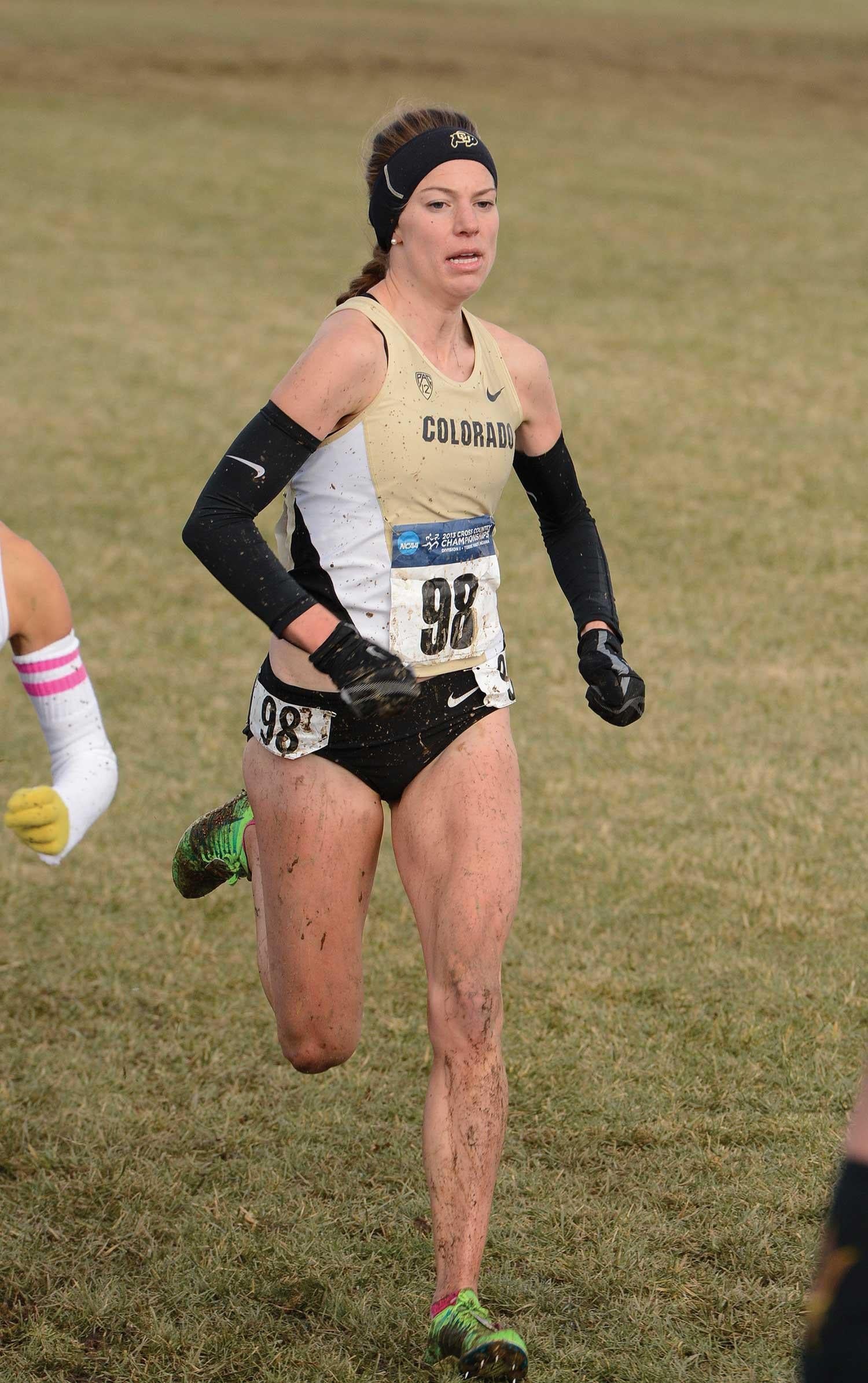 Olympian Shalaya Kipp running in race