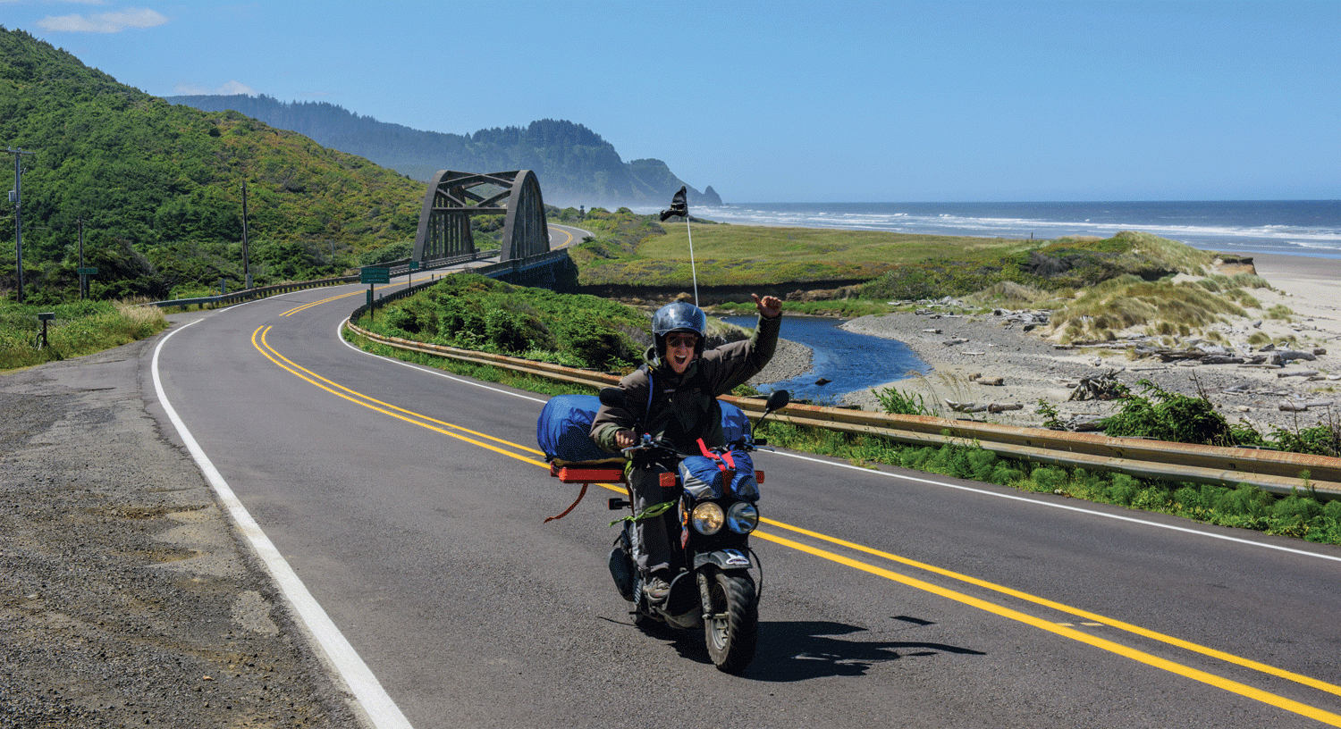 Rob Shearon on his scooter