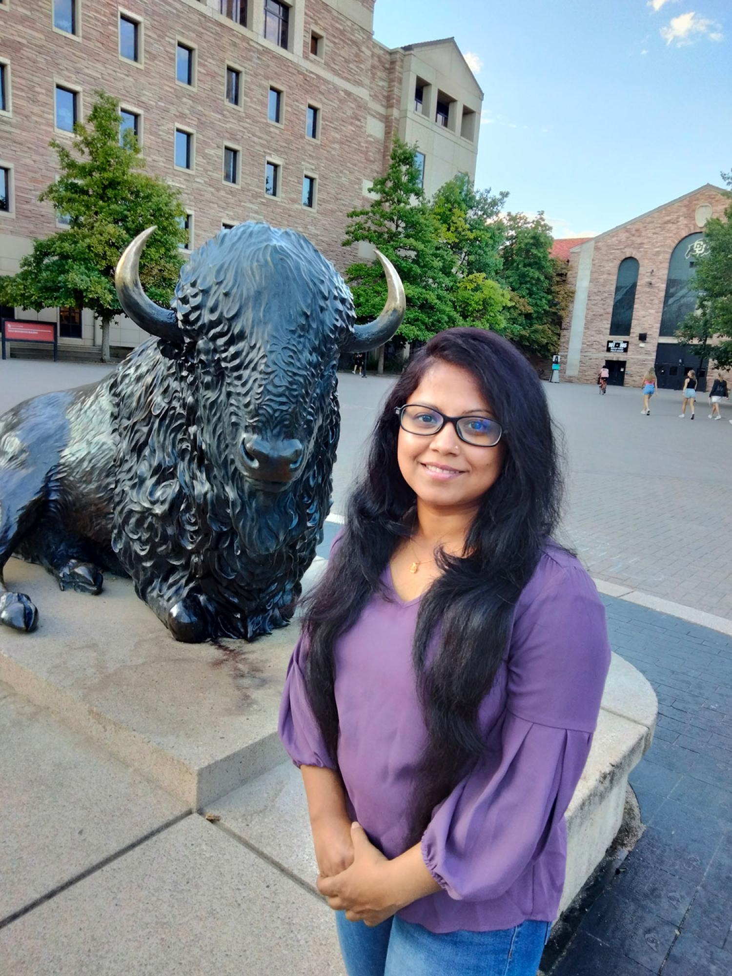 Sima Bhowmik on campus