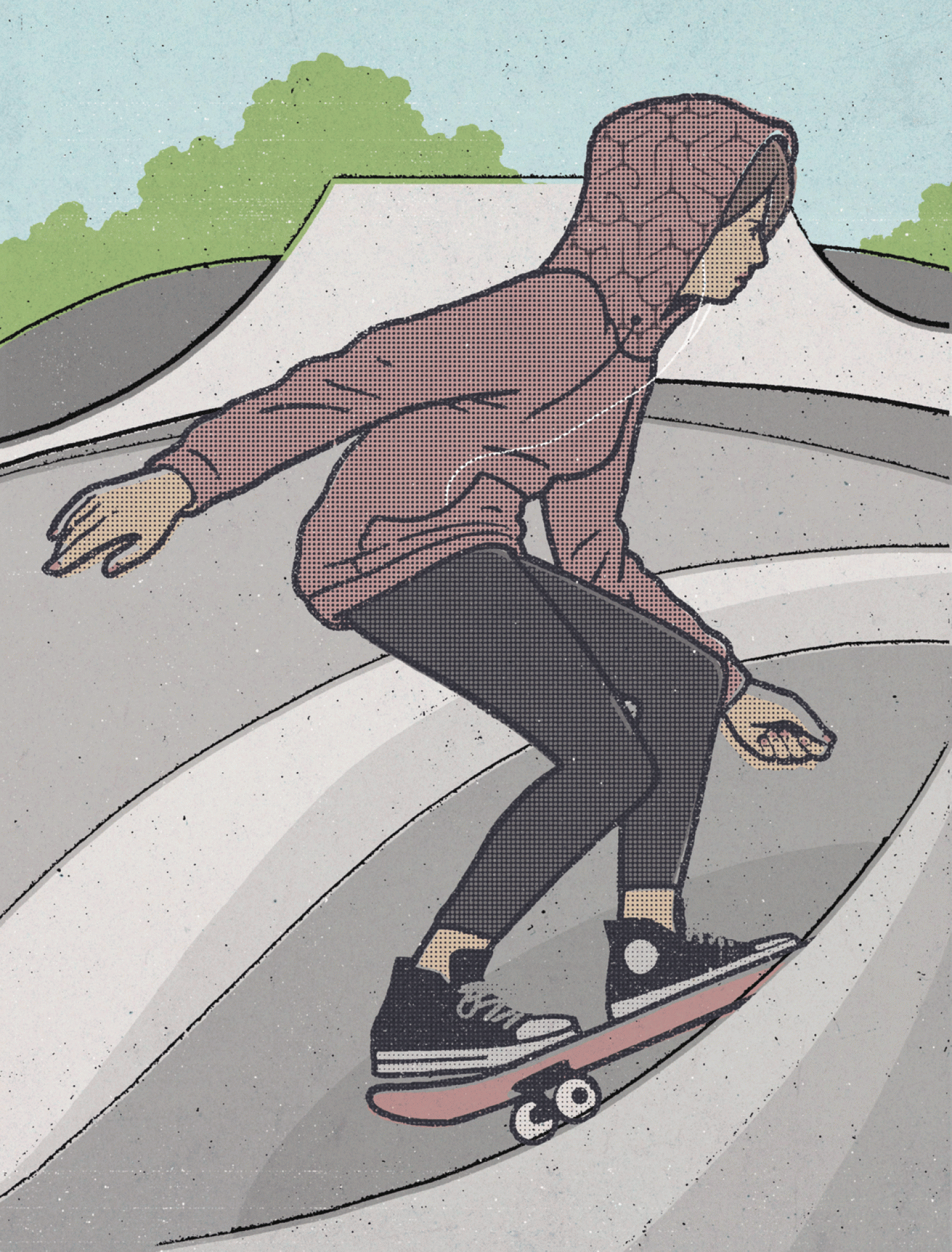 teenager skateboarding