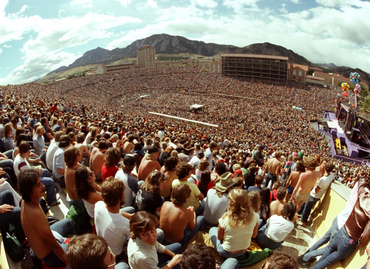 Folsom Field during the Rolling Stones Concert in 1981
