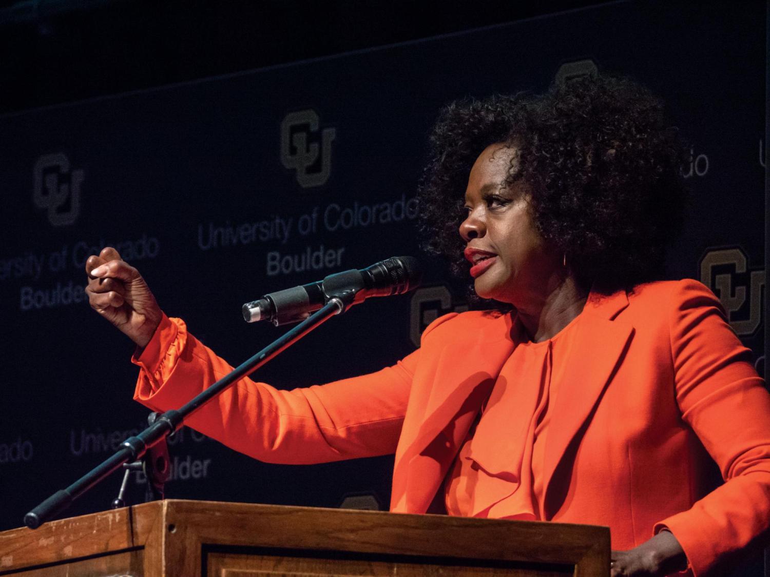 Viola Davis speaks at CU