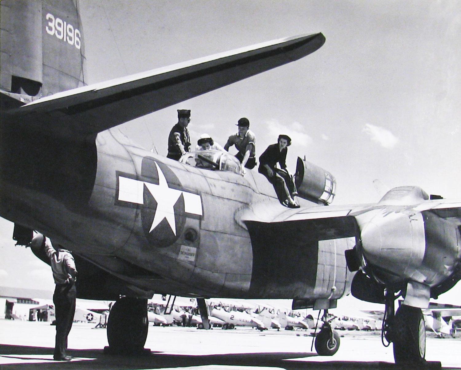 WAVES performing airplane maintenance