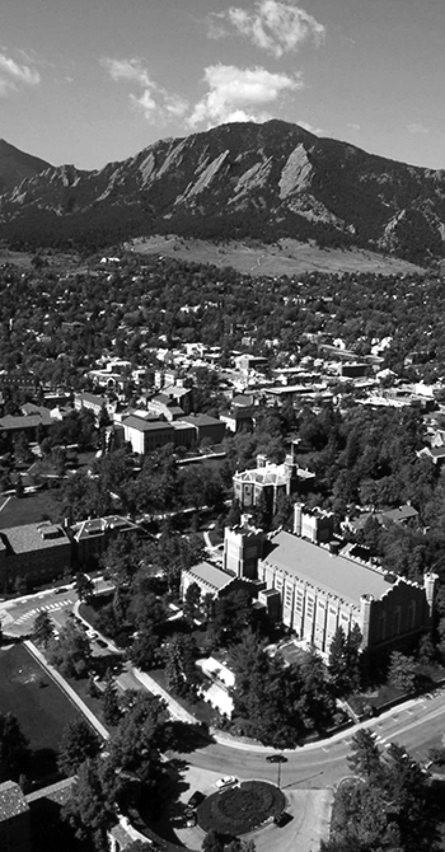 Old Main black and white