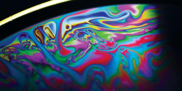 a colorful image created with soap