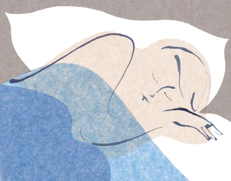 Illustration of a person sleeping