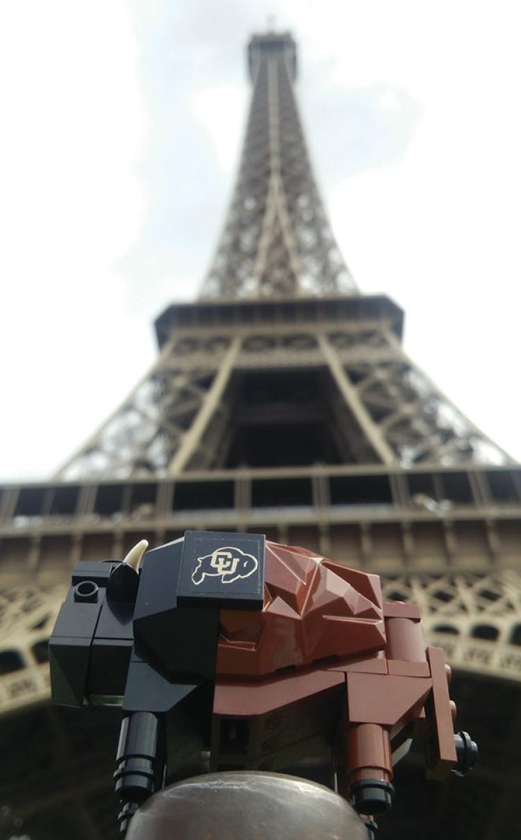 Ralphie at Eiffel Tower