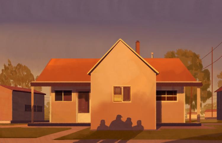 Illustration of the Baca family home