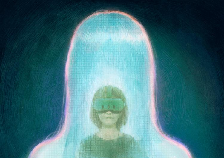 Illustration of AI ghosts