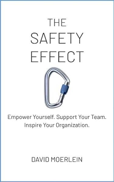 The cover says "the safety effect" and has a carabiner on it.