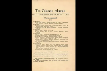 1911 Colorado Alum Commencement