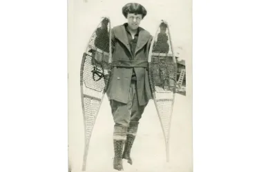 1919 Hiking club with snow shoes