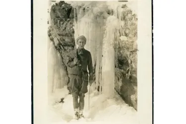 Hiking Club member at Flagstaff road