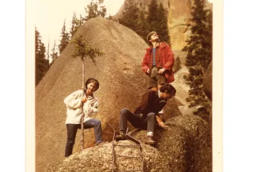 Hikers at lost creek trail in 1971