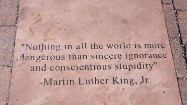 MLK Quote on campus
