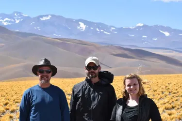 Team members in the field