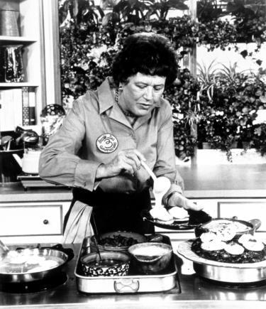 Julia Child cooking