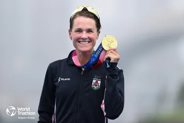 Flora Duffy getting first place