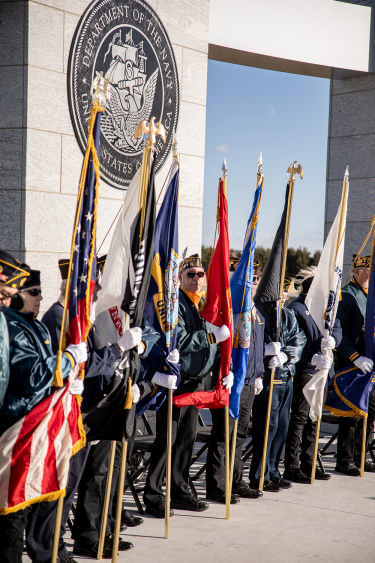 Phillip Cudaback at the Veterans Memorial