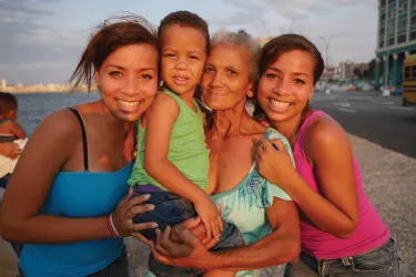 Family on the beach