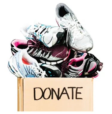 Donation with shoes