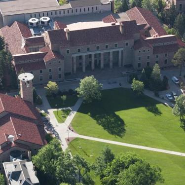 Aerial view of library