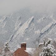 flatirons with snow