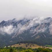 flatirons in fog