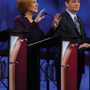 Scenes from the debate and the spin room, where candidates gave interviews afterward.