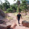 Chancellor Schwartz hiking