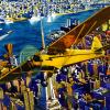 illustration by Jeffrey Smith of a plane in front of a skyline