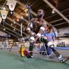 Blake Leeper takes a rest on a chair