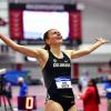 runner Sage Hurta celebrating