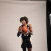 Jaylyn Sherrod holding basketball